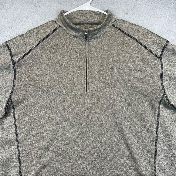 Boy Scouts America Sweater Mens Medium Gray Green 1/4 Zip Pullover‎ Outdoor BSA - Picture 3 of 12